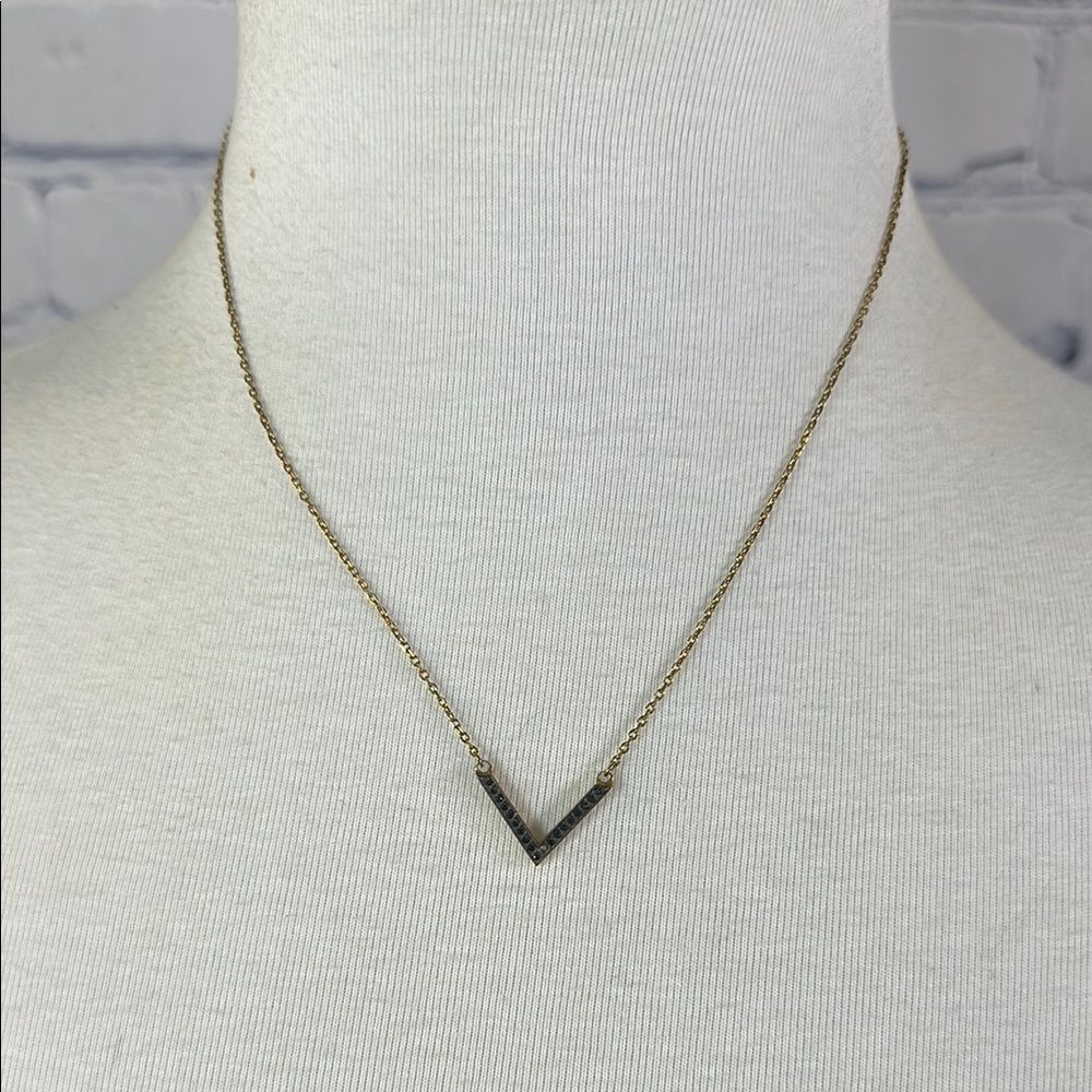 ✨ Michael Kors Necklace with Black Crystal Detail - Slightly Imperfect